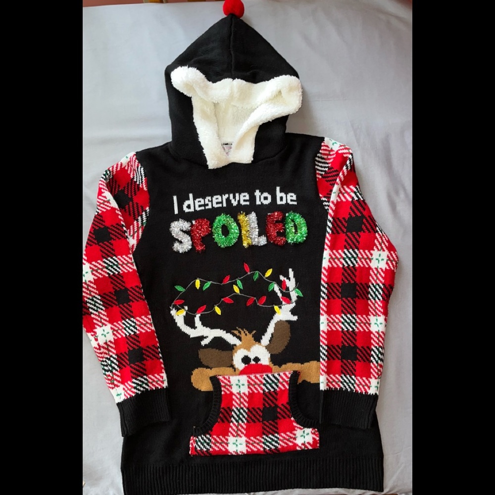 X-LARGE Hooded Christmas Sweater